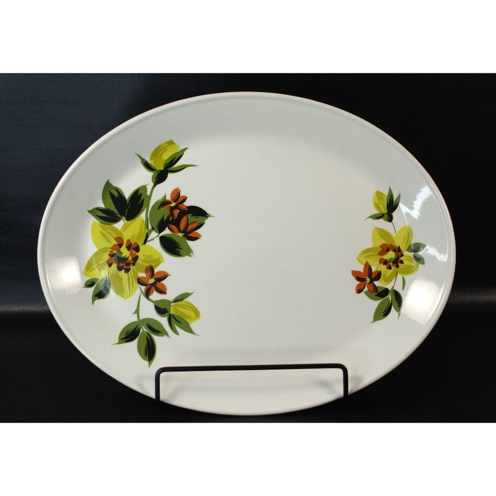 Midcentury 12 inch Serving Platter Johnson Bros. England Ironstone Snowhite
